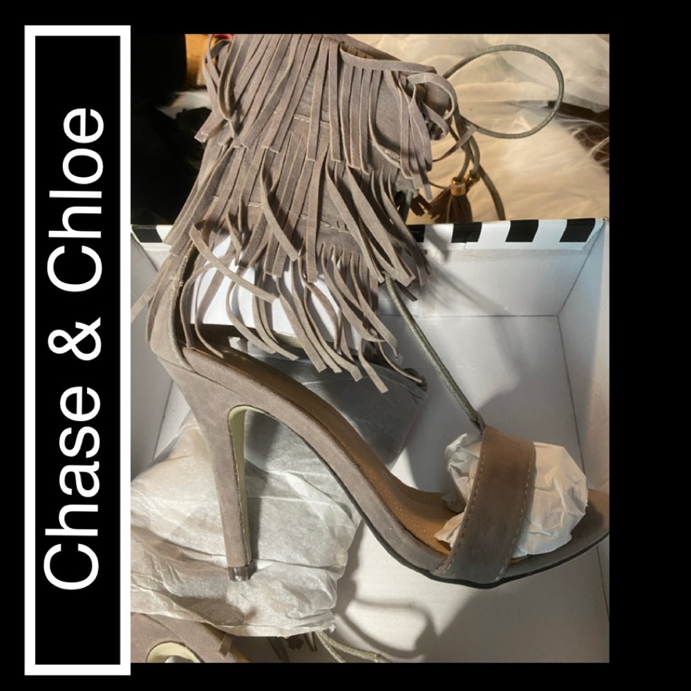 CHASE & CHLOE - FRINGE HEELS